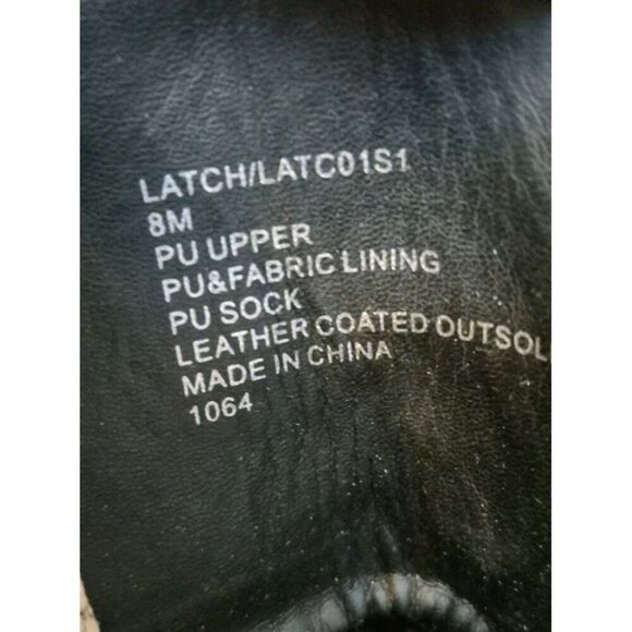 Steve Madden Latch Lace Up Snake Print Boots Chunky Block Heel Size Women's 8 - Picture 8 of 8